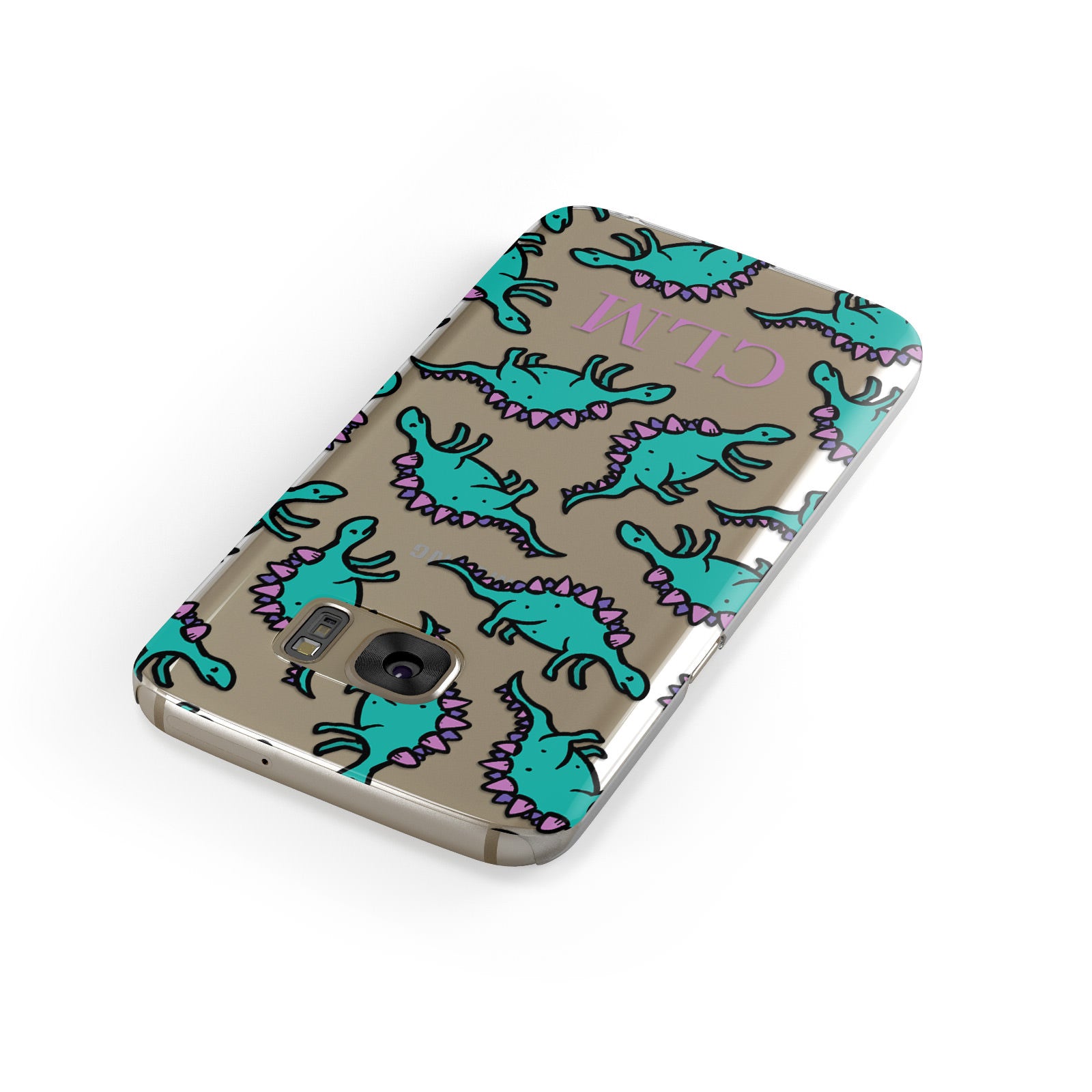 Personalised Dinosaur Monogrammed Samsung Galaxy Case Front Close Up