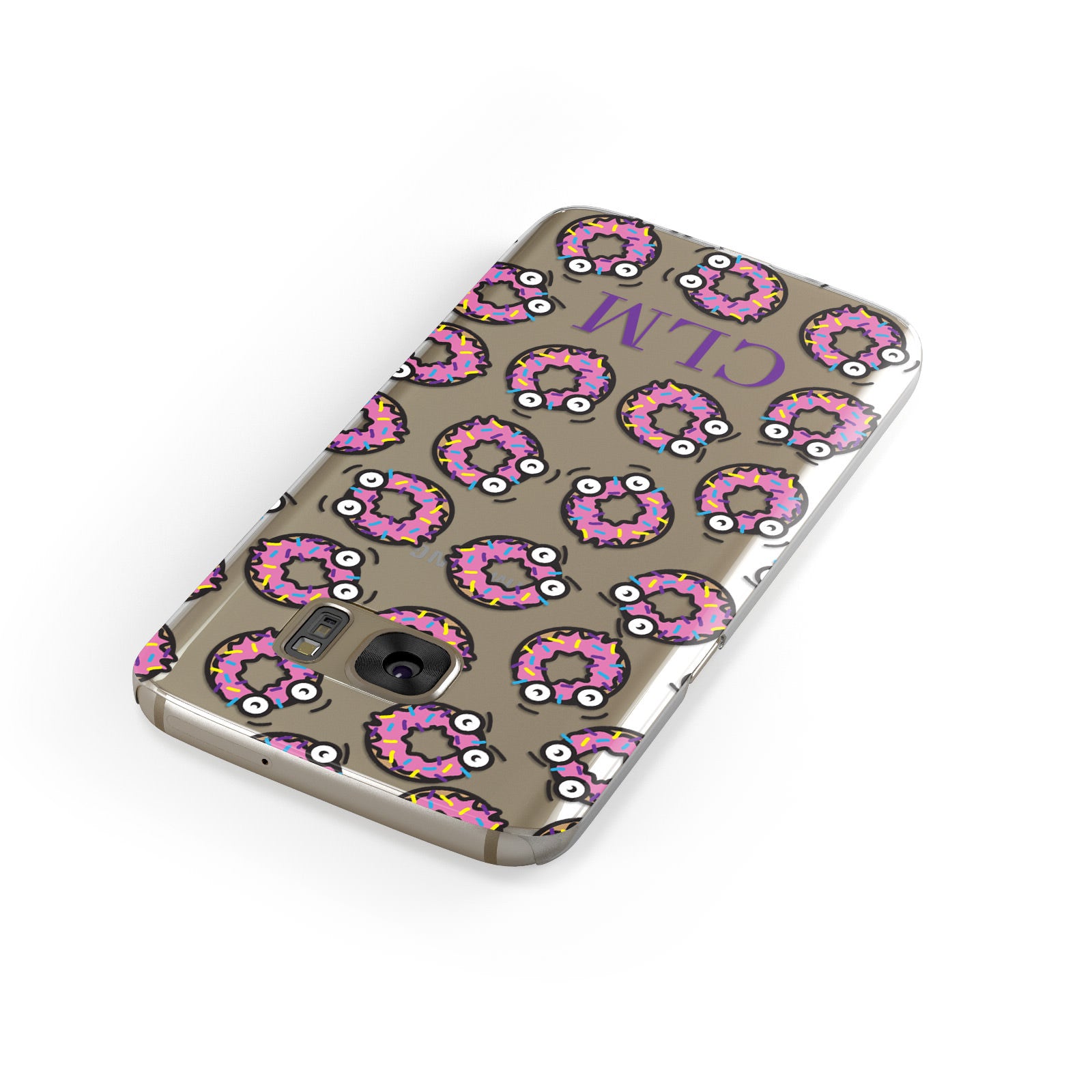 Personalised Donut Initials Samsung Galaxy Case Front Close Up