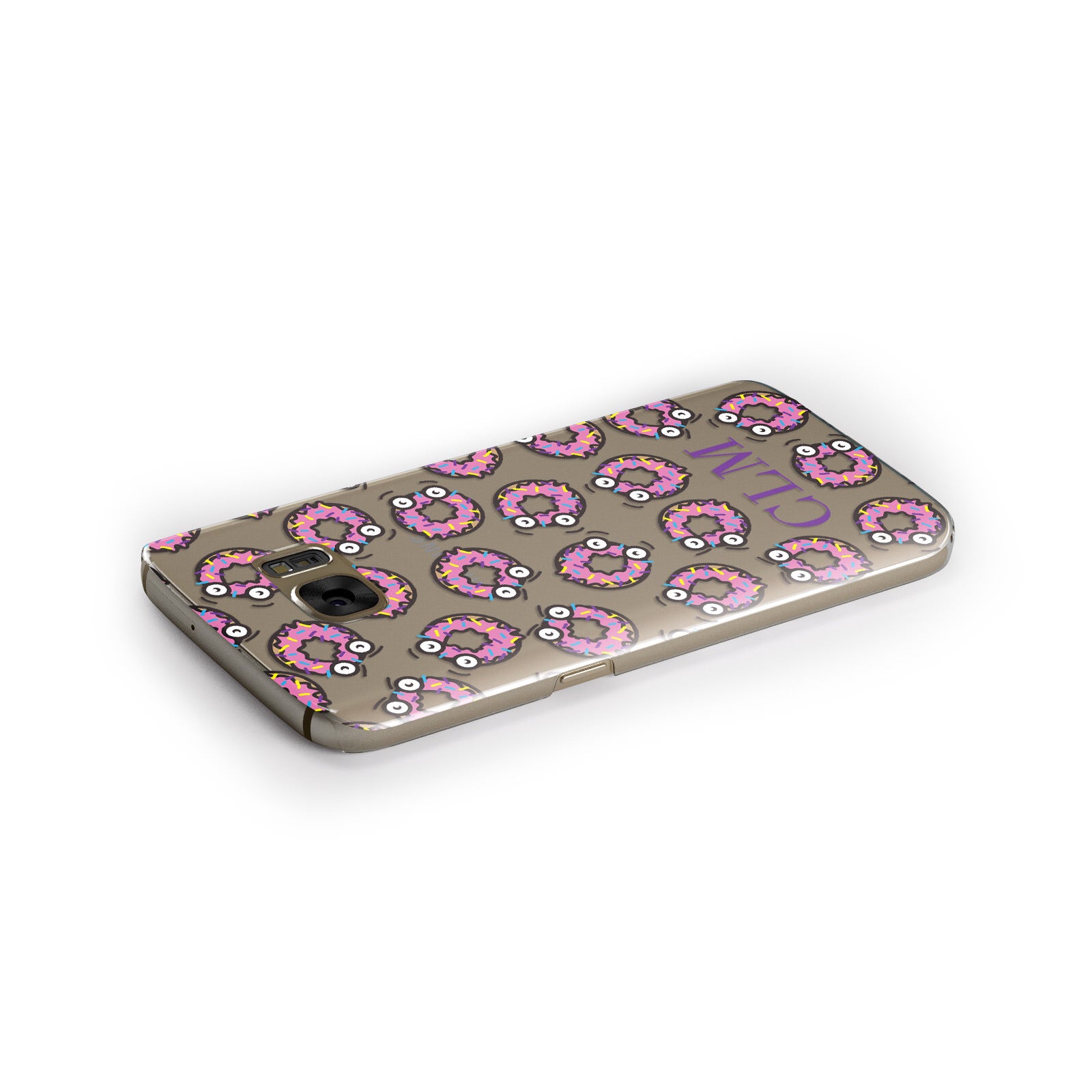 Personalised Donut Initials Samsung Galaxy Case Side Close Up