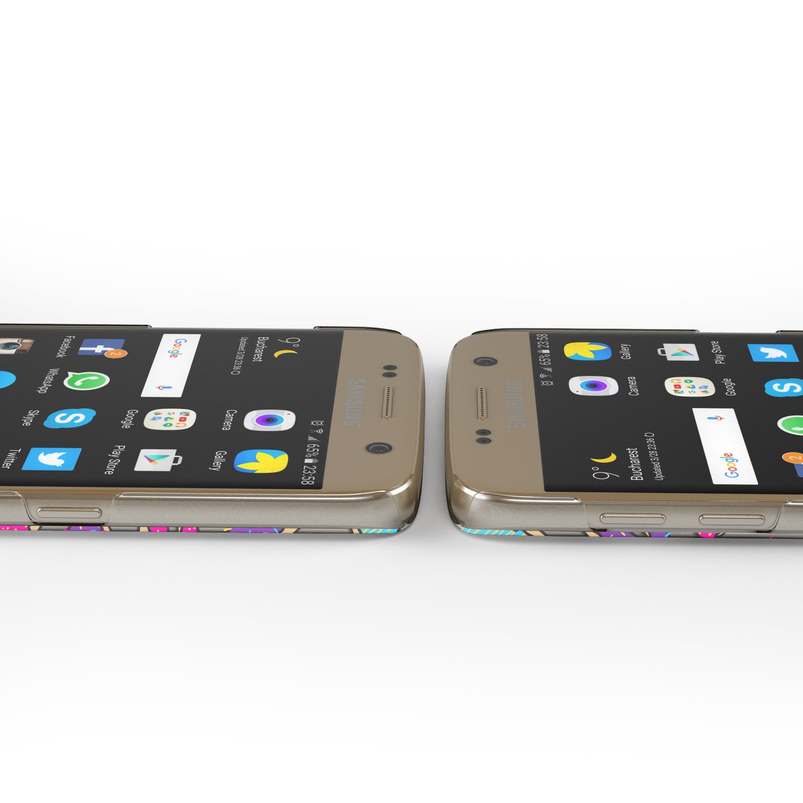 Personalised Donuts Initials Samsung Galaxy Case Ports Cutout