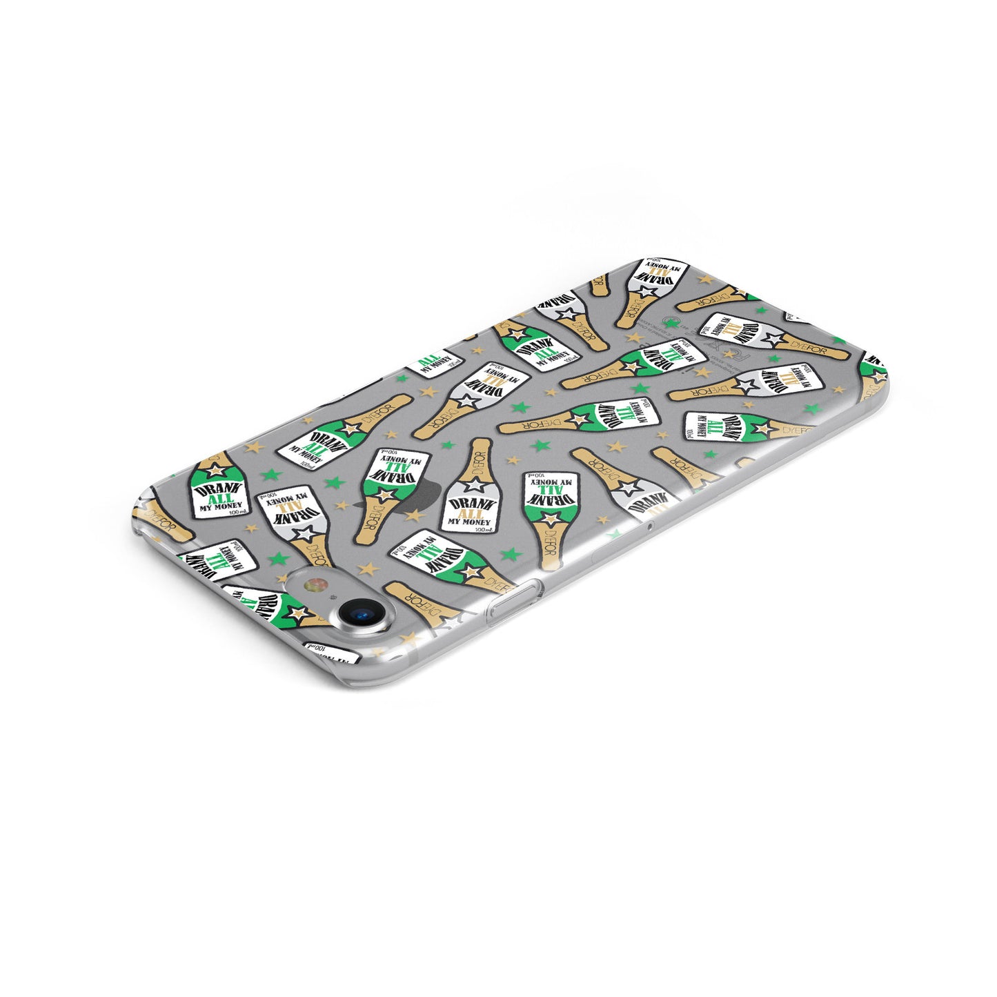 Drank All My Money Champagne Clear Apple iPhone Case Top Cutout