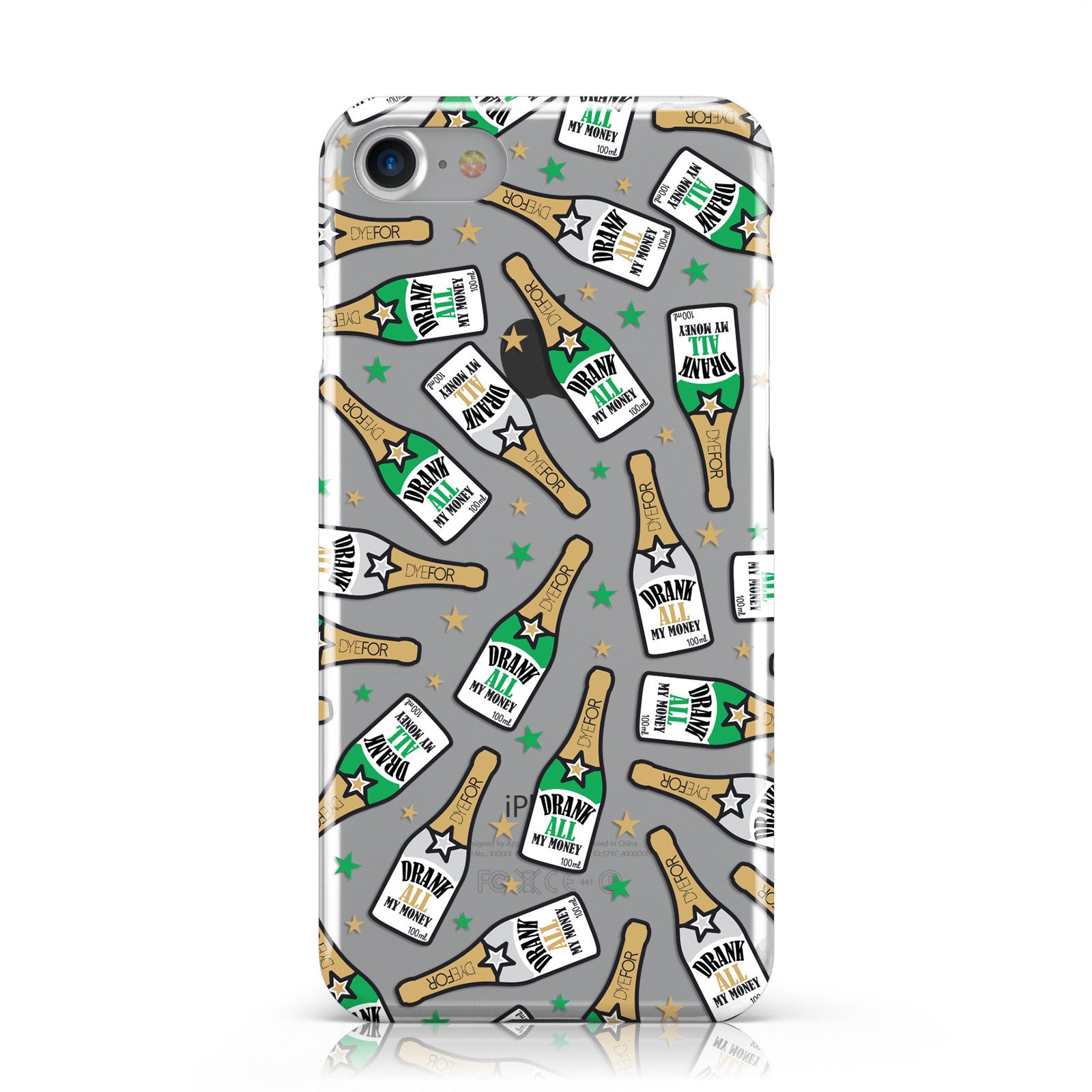 Drank All My Money Champagne Clear Apple iPhone Case