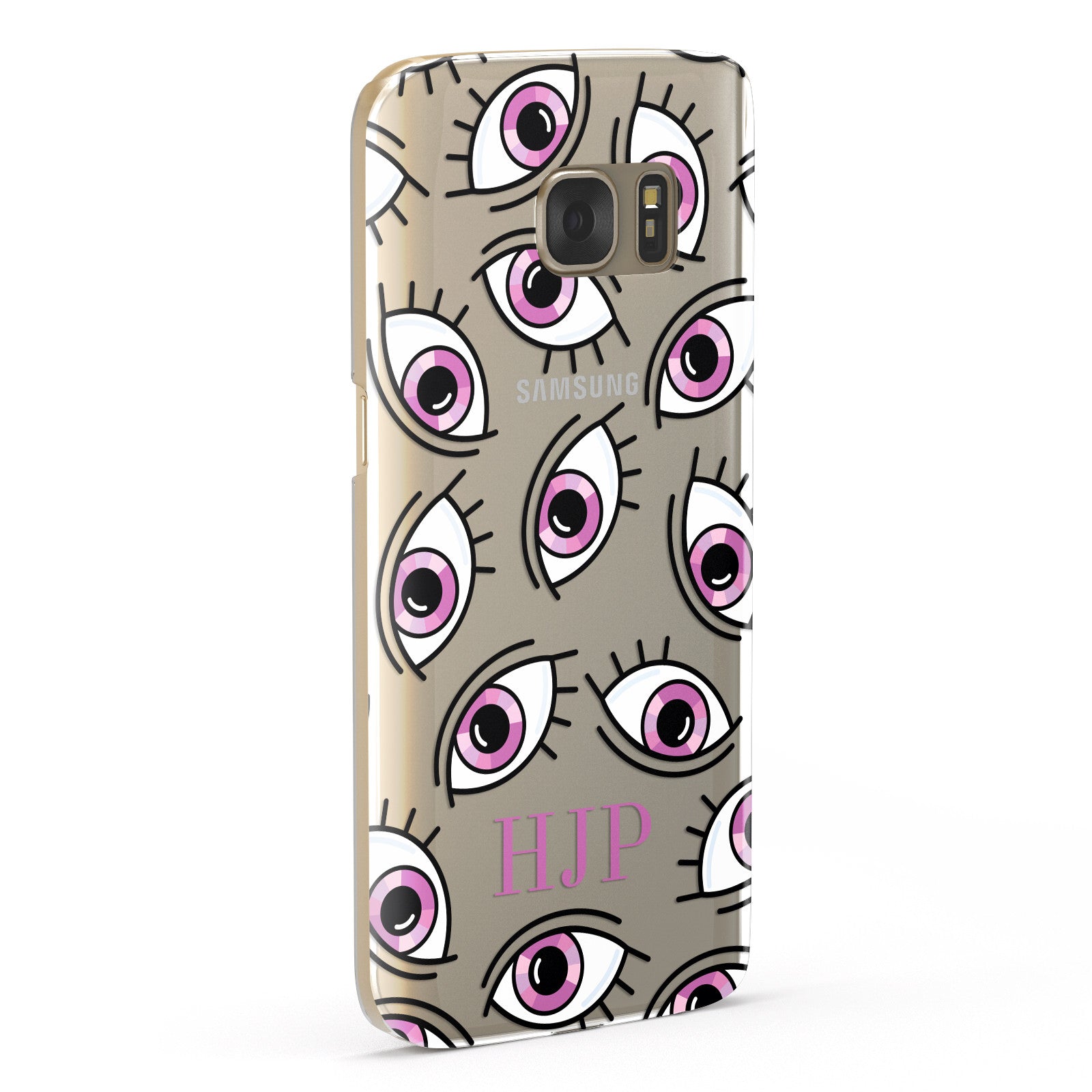 Personalised Eyes On You Clear Initials Samsung Galaxy Case Fourty Five Degrees