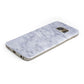 Faux Carrara Marble Print Samsung Galaxy Case Bottom Cutout
