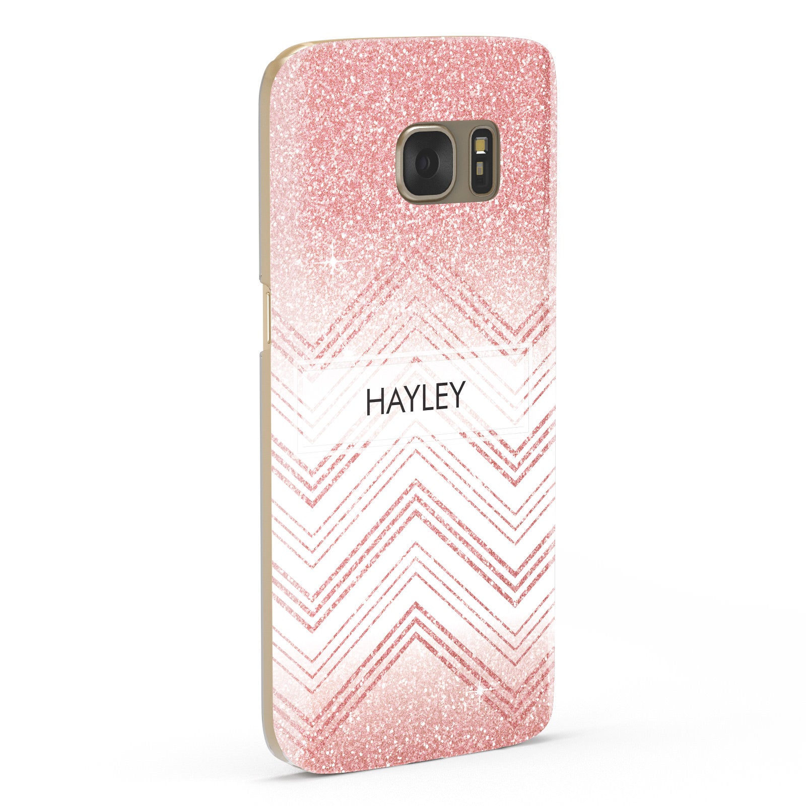 Personalised Faux Glitter Effect Name Initials Samsung Galaxy Case Fourty Five Degrees