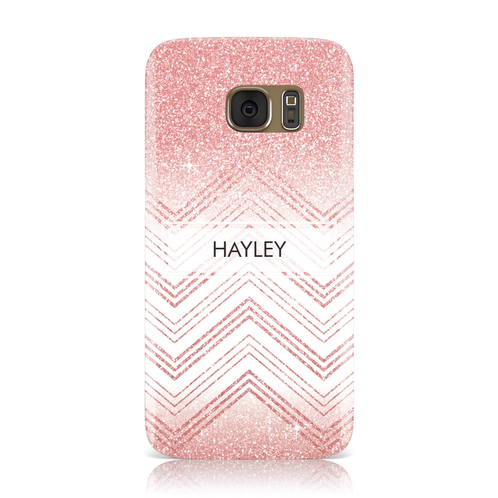 Personalised Faux Glitter Effect Name Initials Samsung Galaxy Case