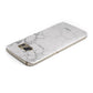 Faux Marble Effect Grey White Samsung Galaxy Case Top Cutout