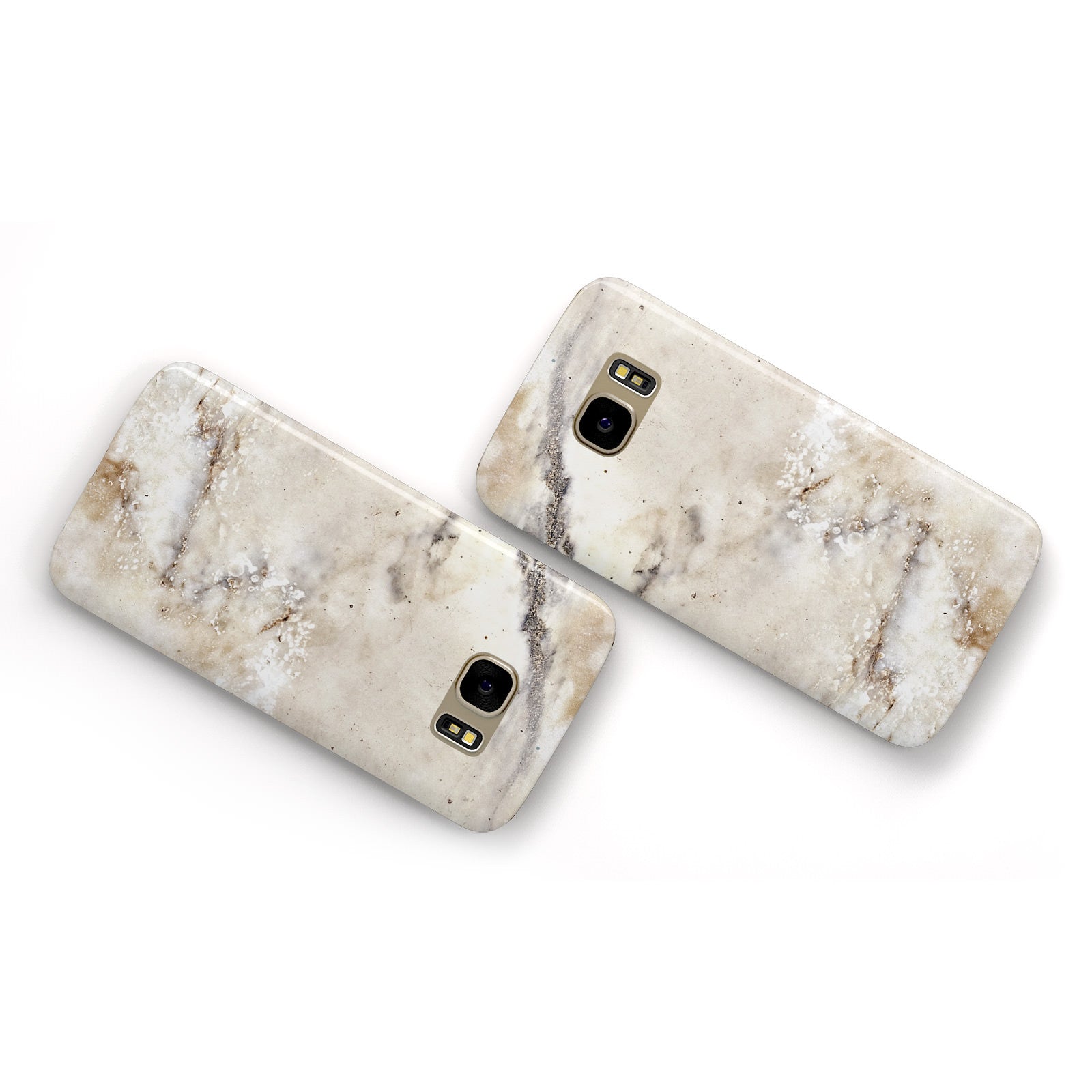Faux Marble Effect Print Samsung Galaxy Case Flat Overview