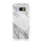 Faux Marble Effect White Grey Samsung Galaxy Case