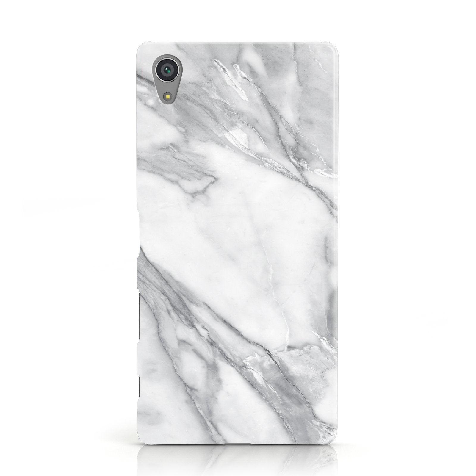 Faux Marble Effect White Grey Sony Xperia Case