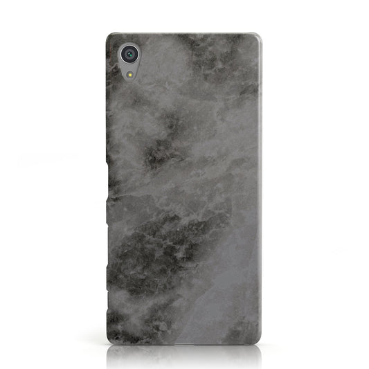 Faux Marble Grey Black Sony Xperia Case