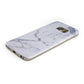 Faux Marble Grey White Samsung Galaxy Case Bottom Cutout