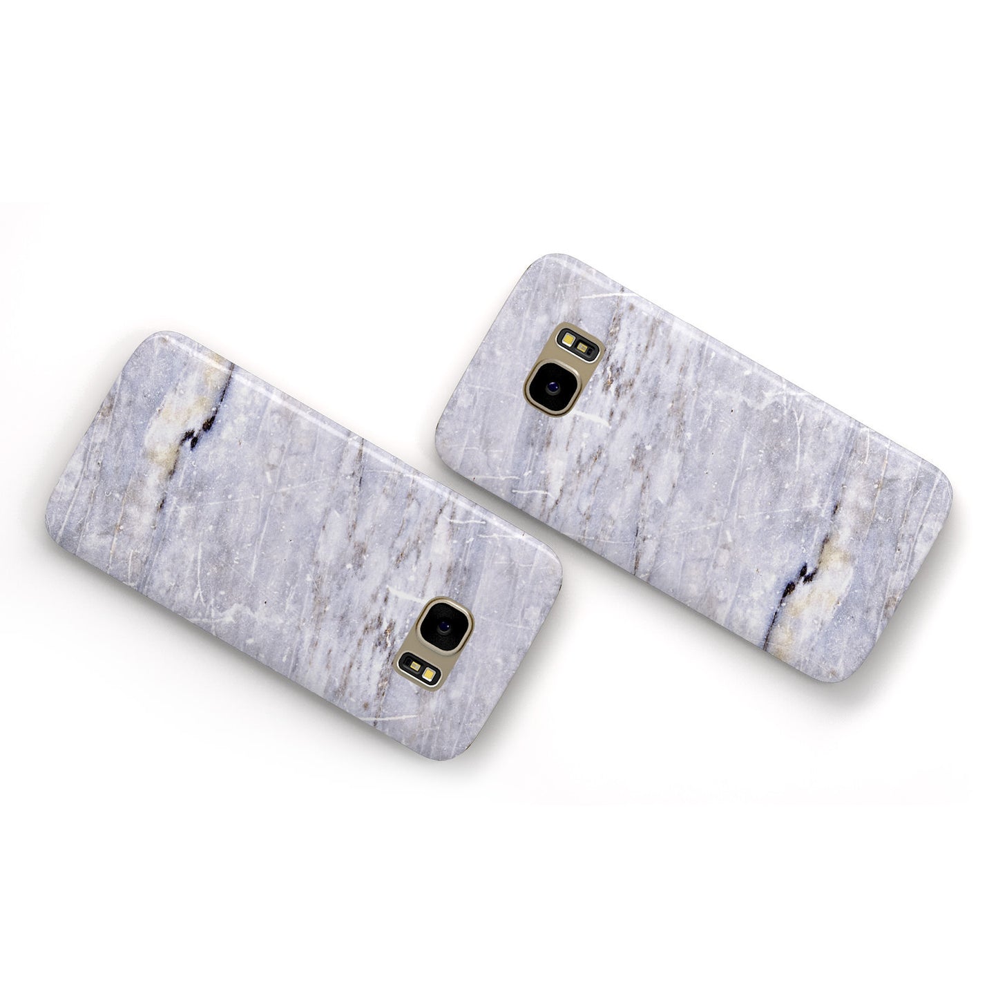 Faux Marble Mid Grey Samsung Galaxy Case Flat Overview