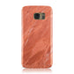 Faux Marble Red Orange Samsung Galaxy Case