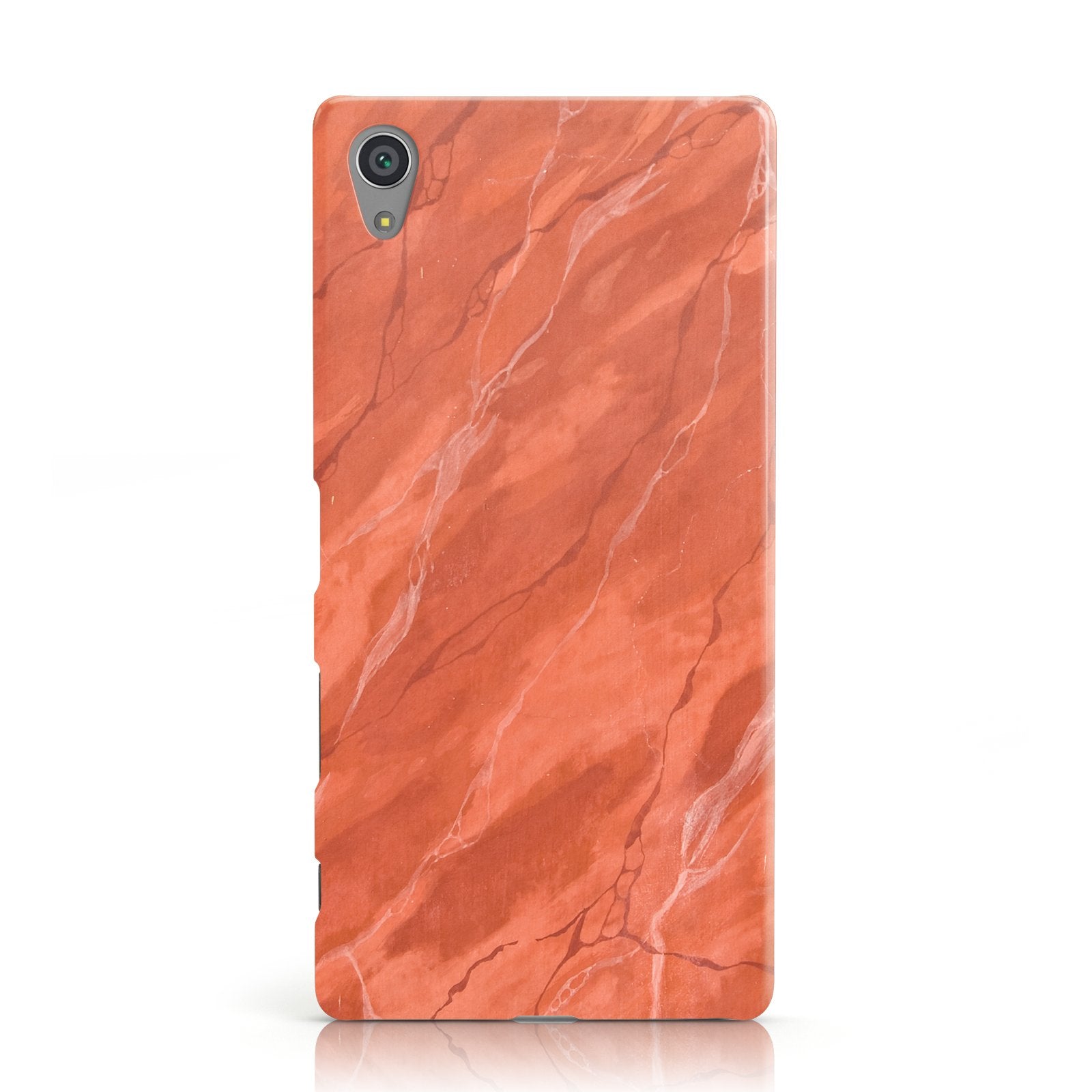 Faux Marble Red Orange Sony Xperia Case