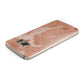 Faux Marble Red Samsung Galaxy Case Top Cutout