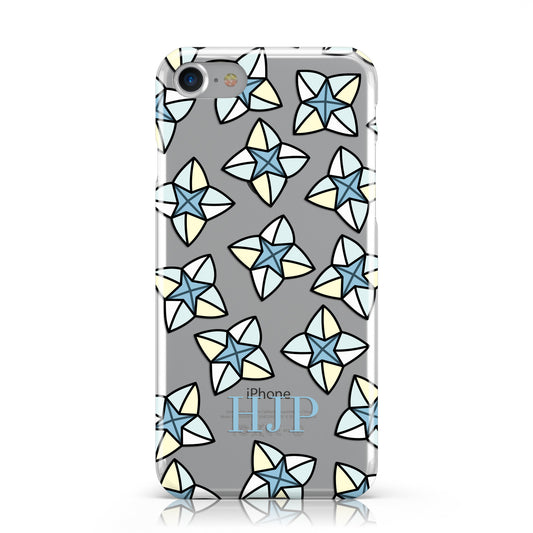 Personalised fortune Teller Initials Clear Apple iPhone Case
