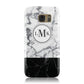 Geometric Marble Initials Personalised Samsung Galaxy Case