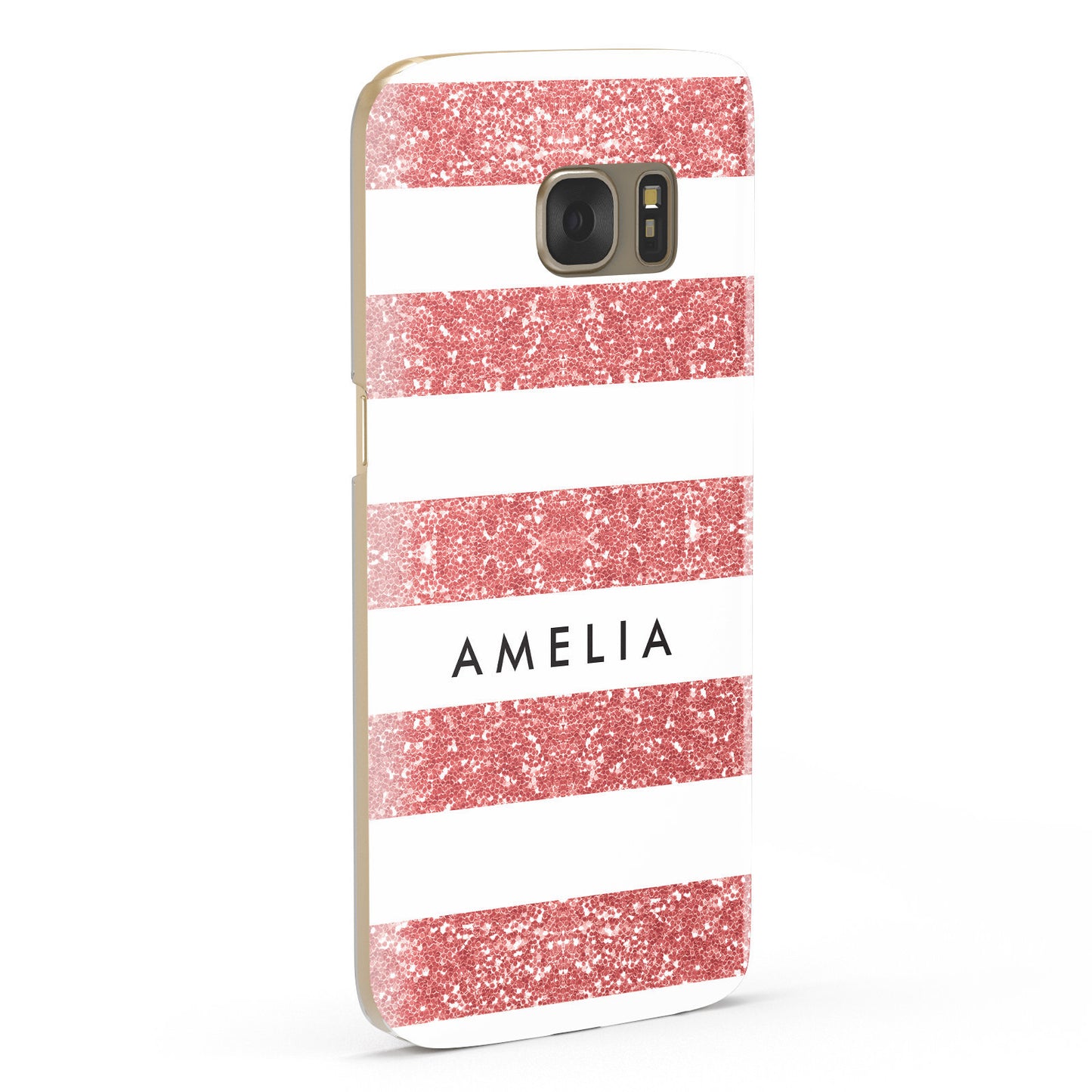 Personalised Glitter Effect Name Initials Samsung Galaxy Case Fourty Five Degrees