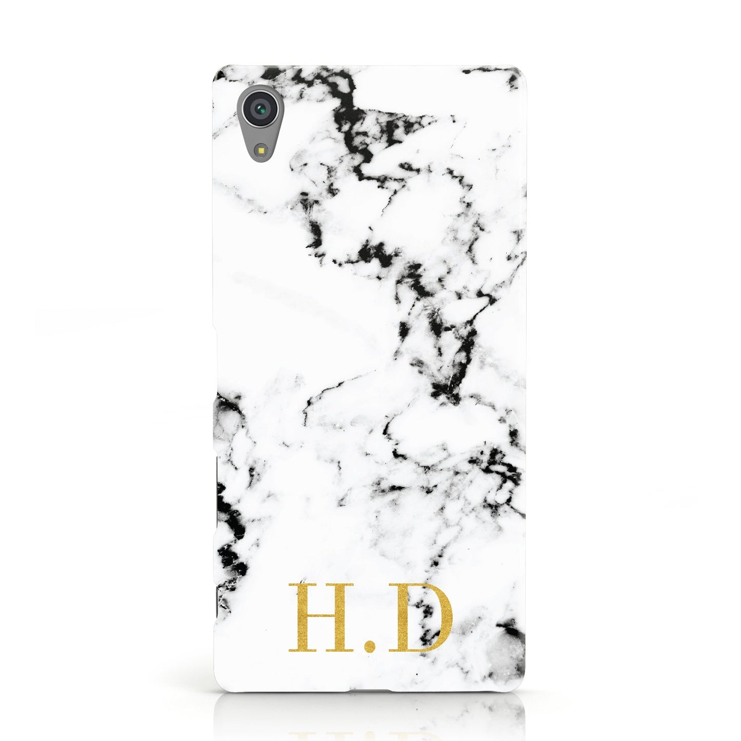 Personalised Gold Initials Marble New Sony Xperia Case