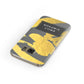 Personalised Gold Leaf Grey With Name Samsung Galaxy Case Front Close Up