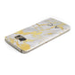 Gold Marble Initials Personalised Samsung Galaxy Case Top Cutout