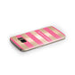 Personalised Gold Pink Stripes Name Initial Samsung Galaxy Case Side Close Up