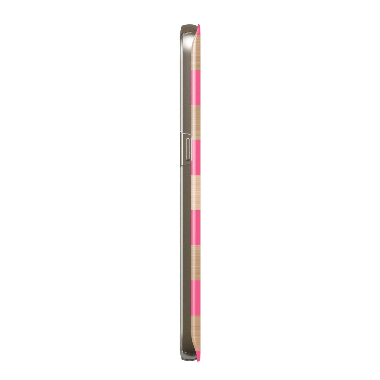 Personalised Gold Pink Stripes Name Initial Samsung Galaxy Case Side View