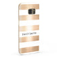 Personalised Gold Striped Name Initials Samsung Galaxy Case Fourty Five Degrees