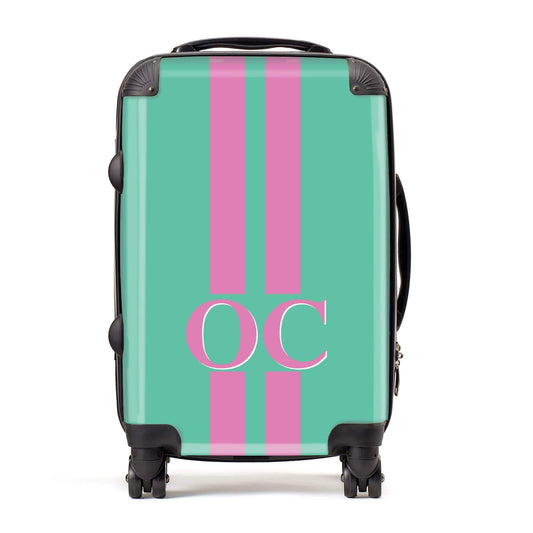 Green Personalised Initials Suitcase