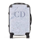 Grey Marble Grey Initials Personalised Suitcase
