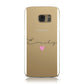 Personalised Handwritten Name Heart Clear Custom Samsung Galaxy Case