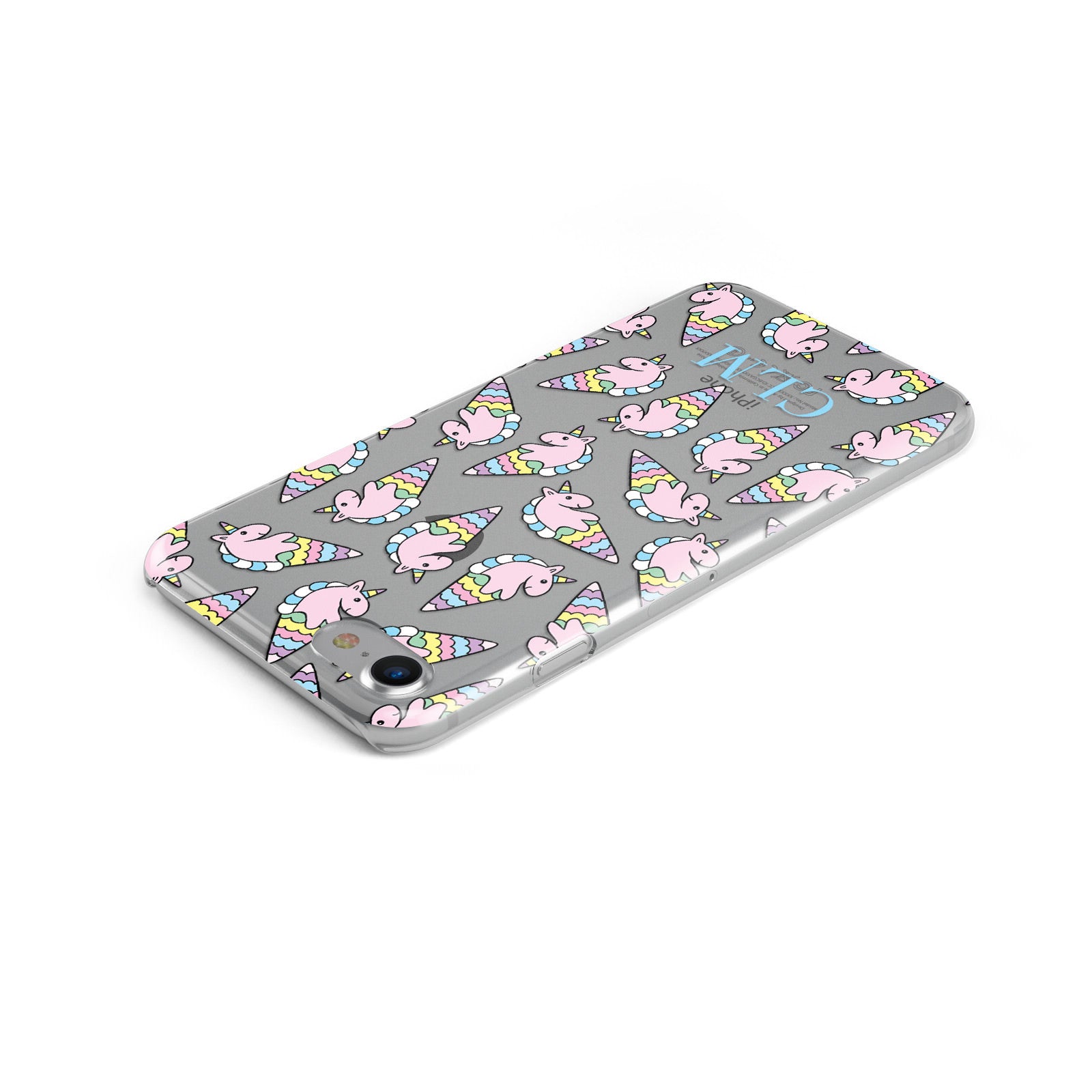 Ice Cream Unicorn Personalised Apple iPhone Case Top Cutout