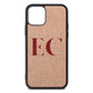 iPhone 11 Rose Gold Pebble Leather Case