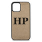 iPhone 12 Gold Pebble Leather iPhone Case