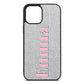iPhone 12 Pro Max Silver Pebble Leather Case