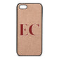iPhone 5 Rose Gold Pebble Leather Case