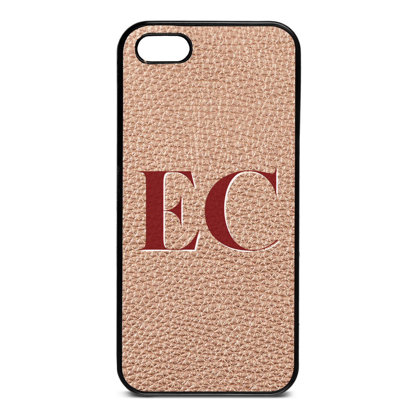 iPhone 5 Rose Gold Pebble Leather Case