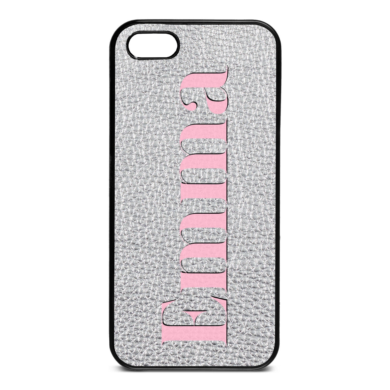 iPhone 5 Silver Pebble Leather Case