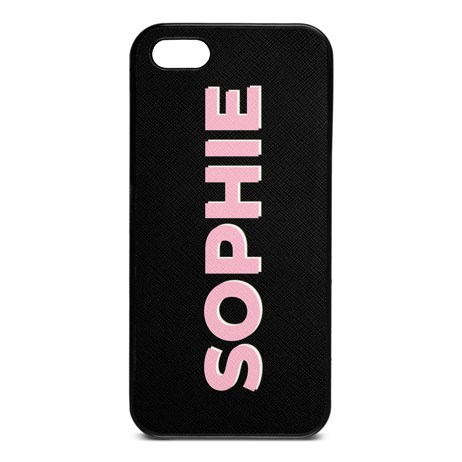 iPhone 5 Drop Shadow Black Leather Case