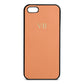 Personalised Orange Saffiano Leather iPhone 5 Case