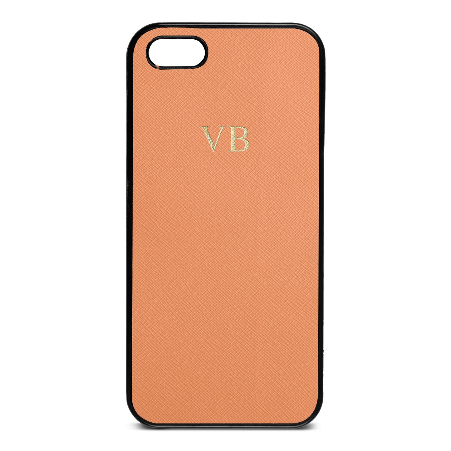 Personalised Orange Saffiano Leather iPhone 5 Case