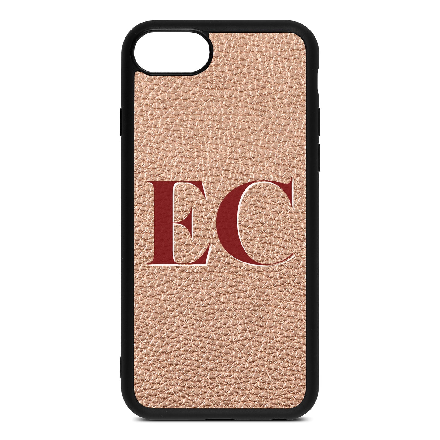 iPhone 8 Rose Gold Pebble Leather Case