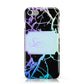 Holographic Marble Black Personalised Apple iPhone Case
