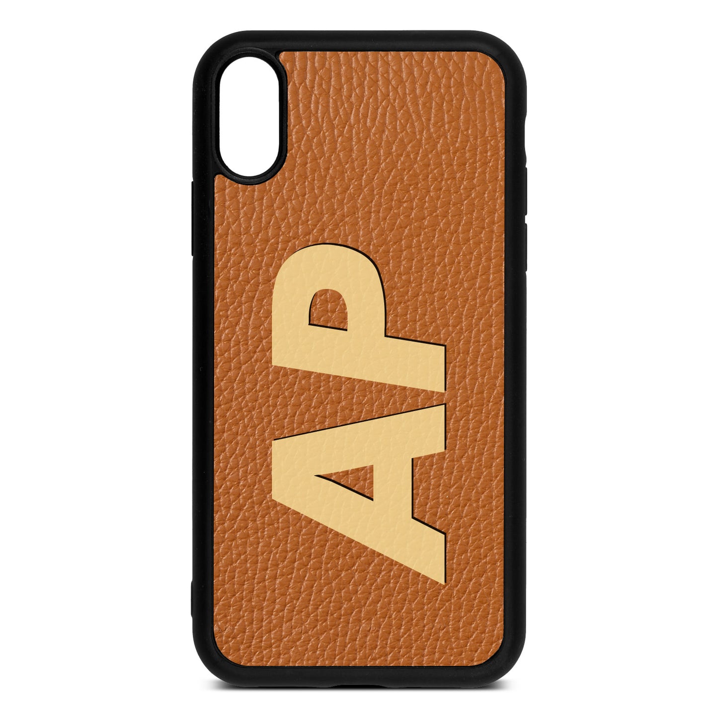 iPhone Xr Tan Pebble Leather Case