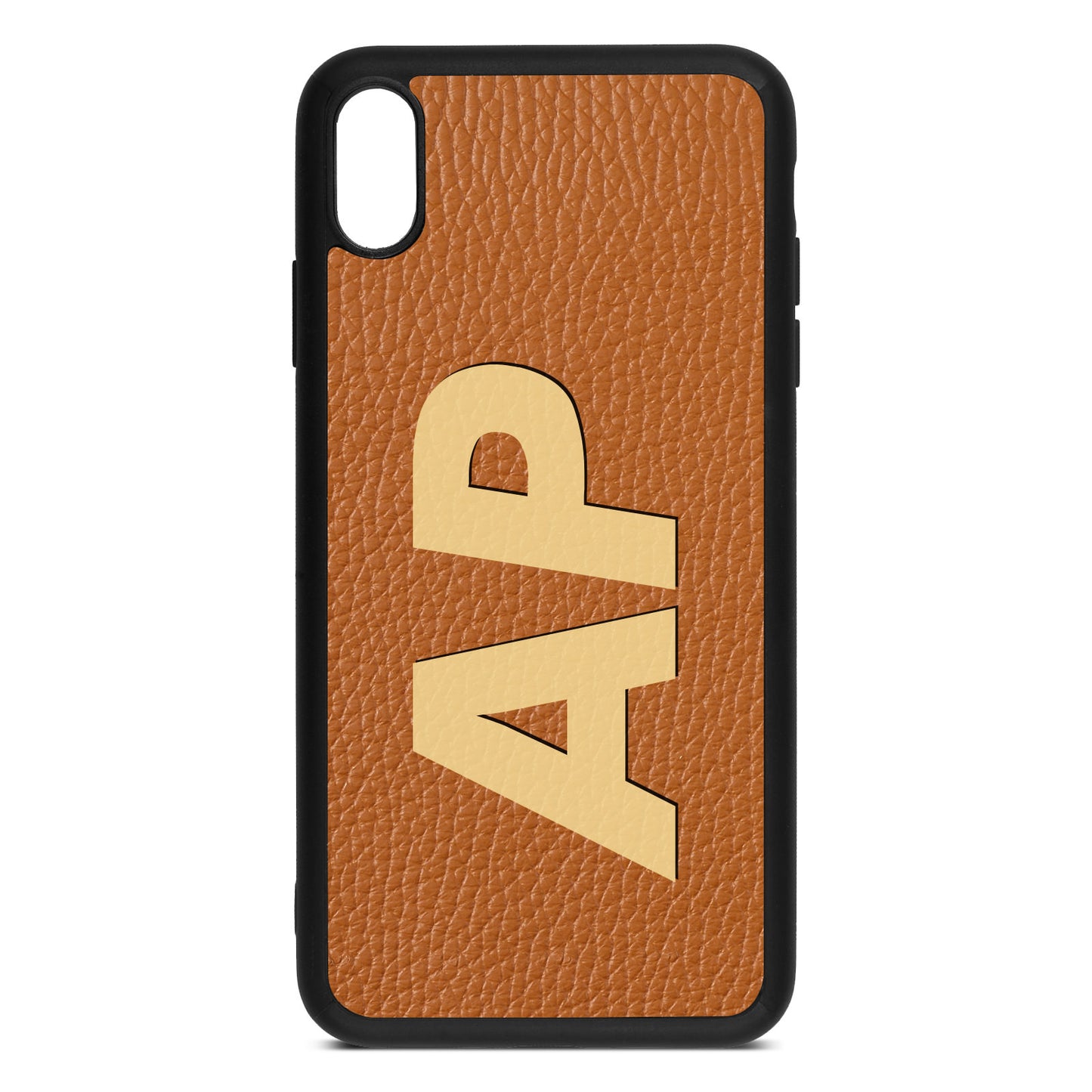 iPhone Xs Max Tan Pebble Leather Case