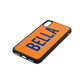 Personalised Drop Shadow Saffron Leather iPhone Case