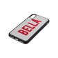 Personalised Drop Shadow Silver Leather iPhone Case