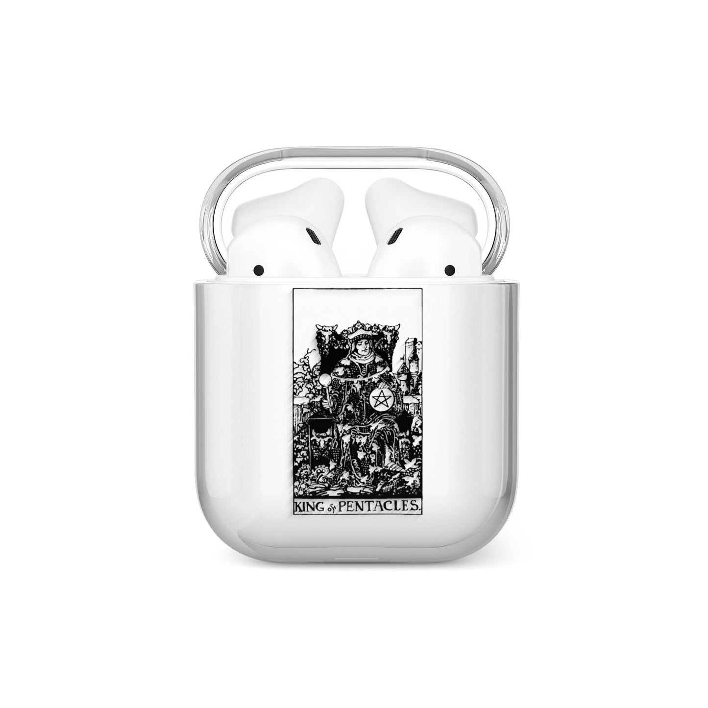 King of Pentacles Monochrome AirPods Case