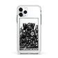 King of Pentacles Monochrome Apple iPhone 11 Pro in Silver with White Impact Case